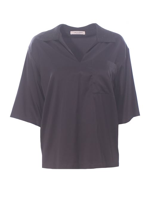 shirt with lurex neck LA FILERIA | 6121152921099